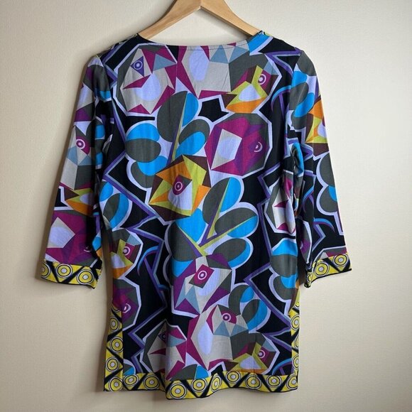 The Metropolitan Museum of Art Blouse Top Womens Sz S Multicolor Abstract Tunic - Picture 6 of 8